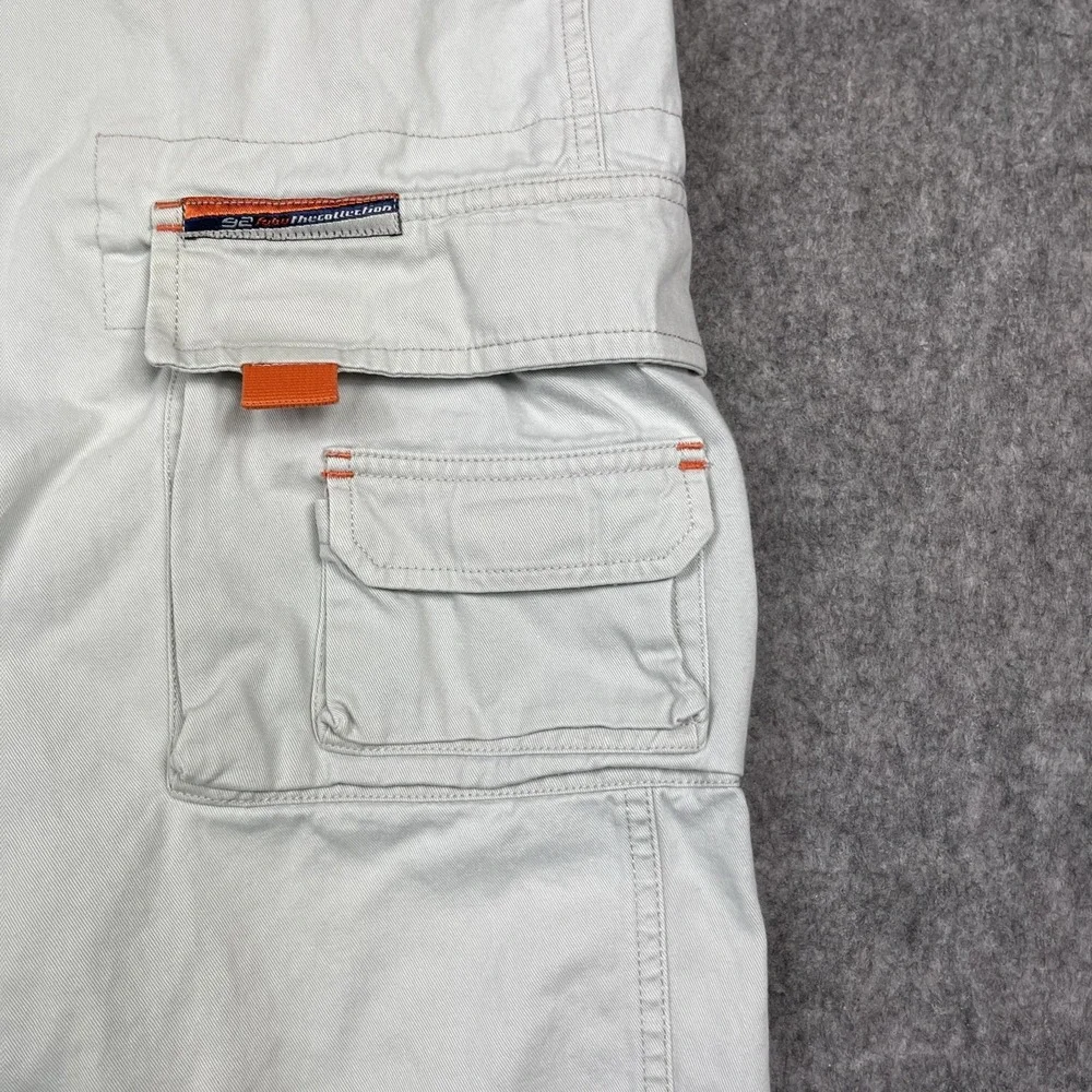 VTG Y2K FUBU The Collection Cargo Shorts 40 Khaki Streetwear Hip Hop Baggy Long